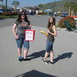 The MPM girls take off to sell raffle tickets.