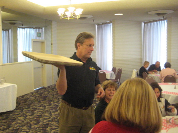 Stand back here come Jim with more trays.