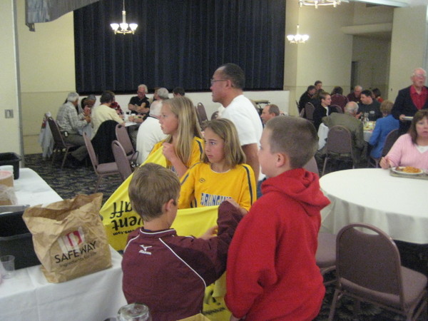 All the fun is at the ice cream table.