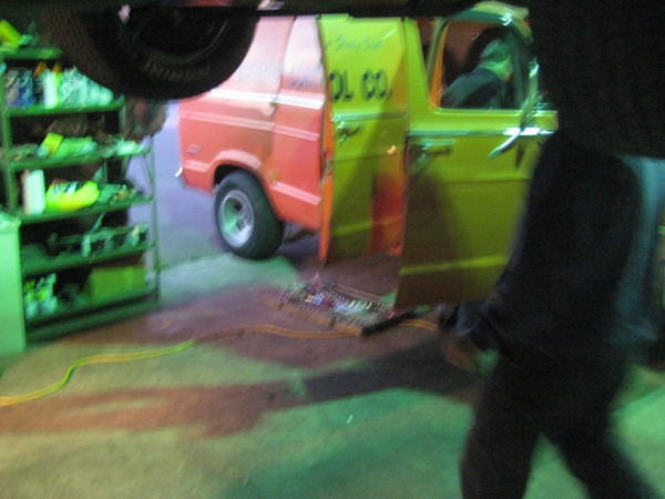 Sandy's van gets a tune up. 040