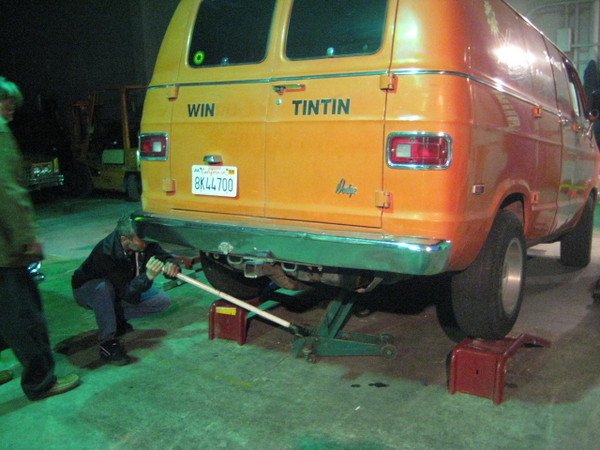 Sandy's van gets a tune up. 049