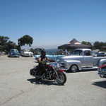 Steve Cavillo shows on up his iron horse.