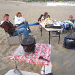 It's 75 degrees and the sweatshirts and blankets are still out.