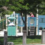 The kids find a park only a 100 feet away.