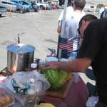 Eric is the watermelon man today.