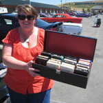 This young lady still loves the 8-track player.