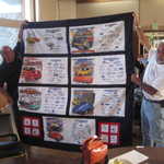 Wow, i would love to be the winning bidder of this cool handmade quilt!!