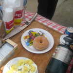 Doughnut's and candy for lunch.