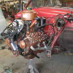 Bob Faust's 1951 Woodie. The clip is a street rod engineering unit, with 2 in drop spindles, and 11 inch brakes.