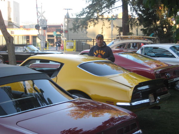 John spiffs up the Trans Am after a minor altercation with a tree.