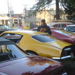 John spiffs up the Trans Am after a minor altercation with a tree.