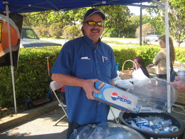 The show is so big Pepsi sends a representive to make sure no one is ever thirsty.