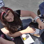 Deanna wins a crab.