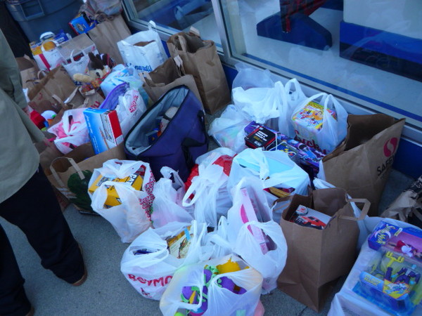 We really did good this year in helping the more fortunate families in our town.