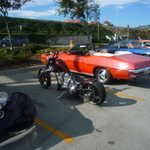 Here's a cool Harley that just showed up to ride along. Now we have a new friend.