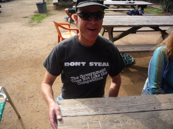 My brother stopped by to say hello too. Nice shirt, Richard!