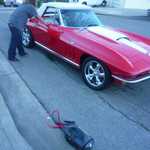 Sally in the mean time was telling her the ladies way to drive a manual transmission on a steep hill (use the parking brake until you get rolling). In the end after 1/2 hour she was able to get it in 3rd and lug the engine long enough to make it through the stop sign and up the hill.