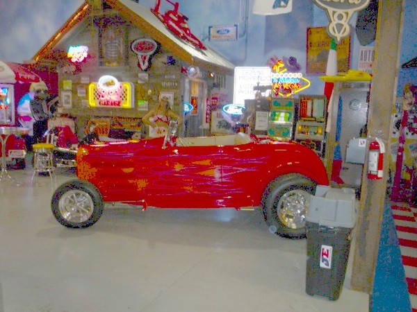 Toy wrappping at Sparky's Hot Rod Shop. 003