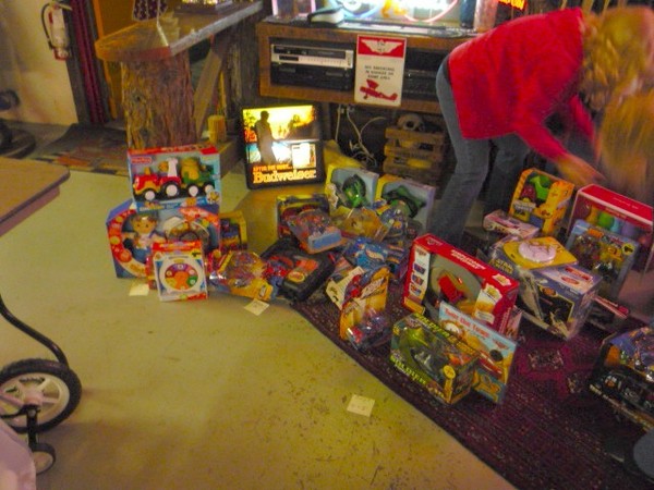 Toy wrappping at Sparky's Hot Rod Shop. 017