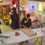 Toy wrappping at Sparky's Hot Rod Shop. 062