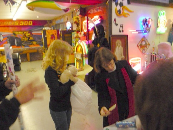 Toy wrappping at Sparky's Hot Rod Shop. 063