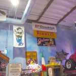 Toy wrappping at Sparky's Hot Rod Shop. 079