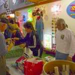 Toy wrappping at Sparky's Hot Rod Shop. 095