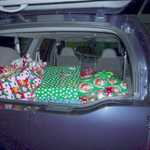 Toy wrappping at Sparky's Hot Rod Shop. 138