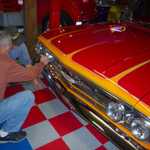 Toy wrappping at Sparky's Hot Rod Shop. 146