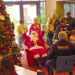 Santa arrives at the RMD House 059