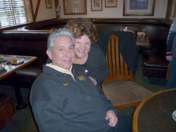 Chuck and Linda take a well deserved pause in the day.