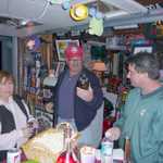 Rico checks out our Ruski Vodka gift from Gary (aka Tacohead) on Moparts.