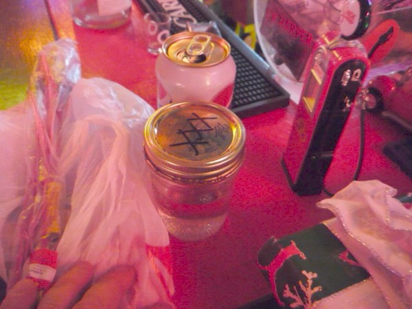 Still making our way through that jar of homemade moonshime.
