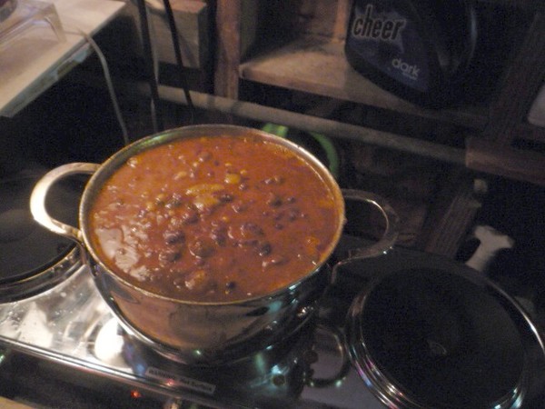 Oh yeah, we got the big pot of chilli beans!