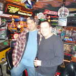 Our two goofballs err i mean guests arrive.