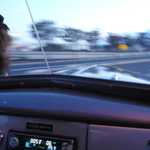 This old Mopar is so fast the roads just a blurr.