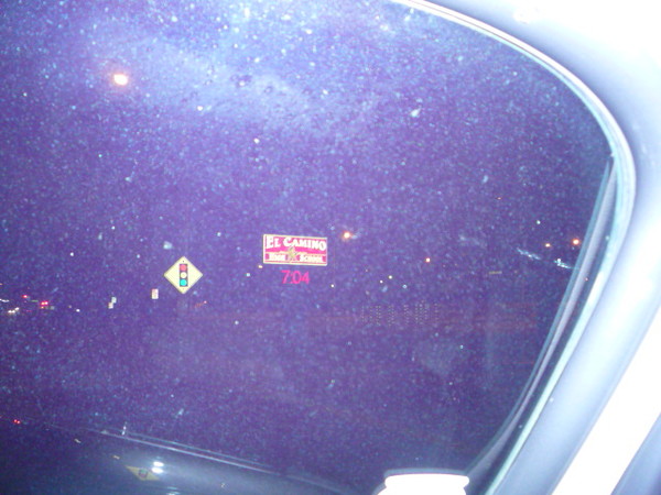 It's 7:04 PM as the sign on my old High School signboard shows. Oh and no that's not snow....LOL