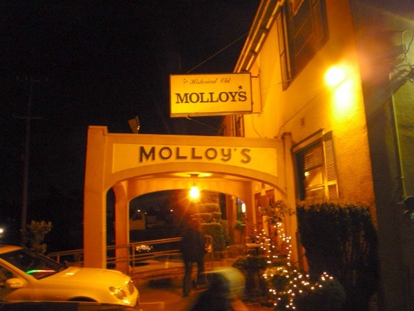 Next stop Old Molloys Taver. Home of the local Clampers club. This place has been here since dirt started turning brown.