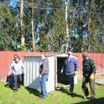 Yeah five guys to move a 75lbs metal building. No sweat!