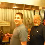 Look Stu can cook almost asleep. I think that bottle of wine was meant for the sauted green beans and not me!