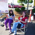 Deanna and Chloe enjoy the buritos.
