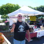 Got my new BaconFest 2009 T-shirt and a hunk of whatever weird fruit Mick brought to share.