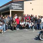 This is the group that roade up from Peninsula Harley Davidson in Redwood City, Ca.