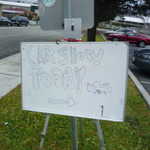 Follow the sign to a fun event.
