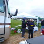 We finds our spot and get set up.