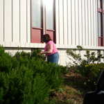 Shhhh, be very, very quiet Sally is hunting rosemary bushes.
