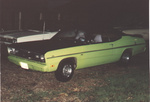 '70 DUSTER Factory 340 4 speed, 3.91 car, sub-lime, with blackout, wing, buckets, ralley instruments and factory tach.