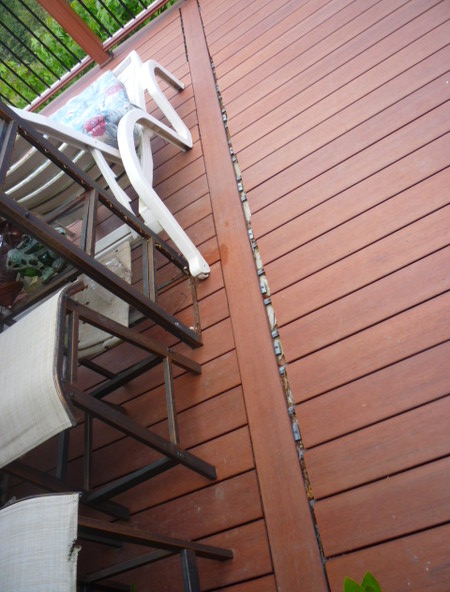 Nice fit and finish on the deck boards there. Me thinks some large amount of beer was consumed during this install.