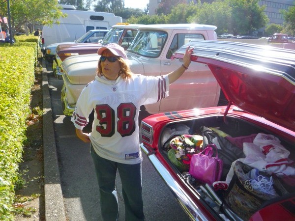If disaster ever strikes go find Joann. She has enough stuff in her trunk to last for a year.