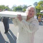 The world's oldest pizza delivery boy.